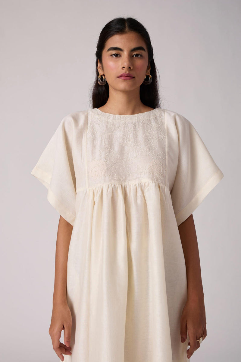 Yara Set Off white chanderi by The Summer House in white color for women Worldwide