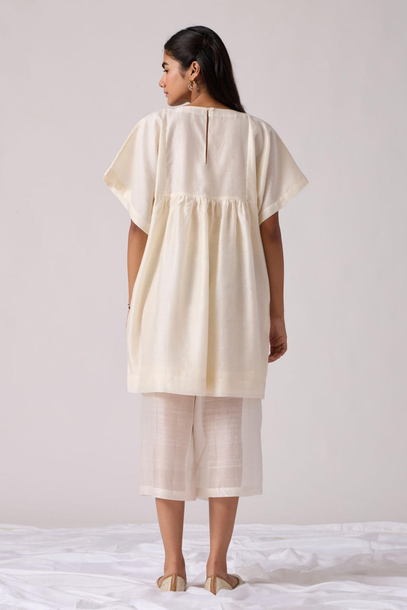 Yara Set Off white chanderi by The Summer House in white color for women Worldwide