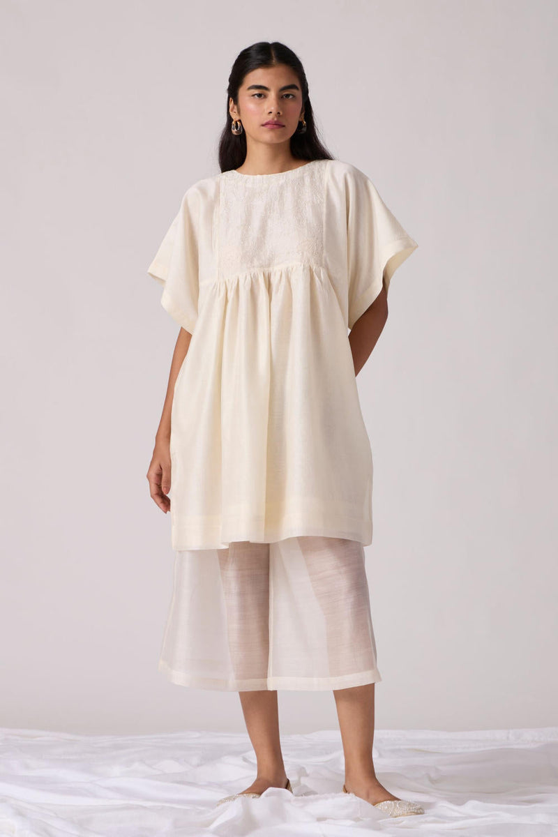 Yara Set Off white chanderi by The Summer House in white color for women Worldwide