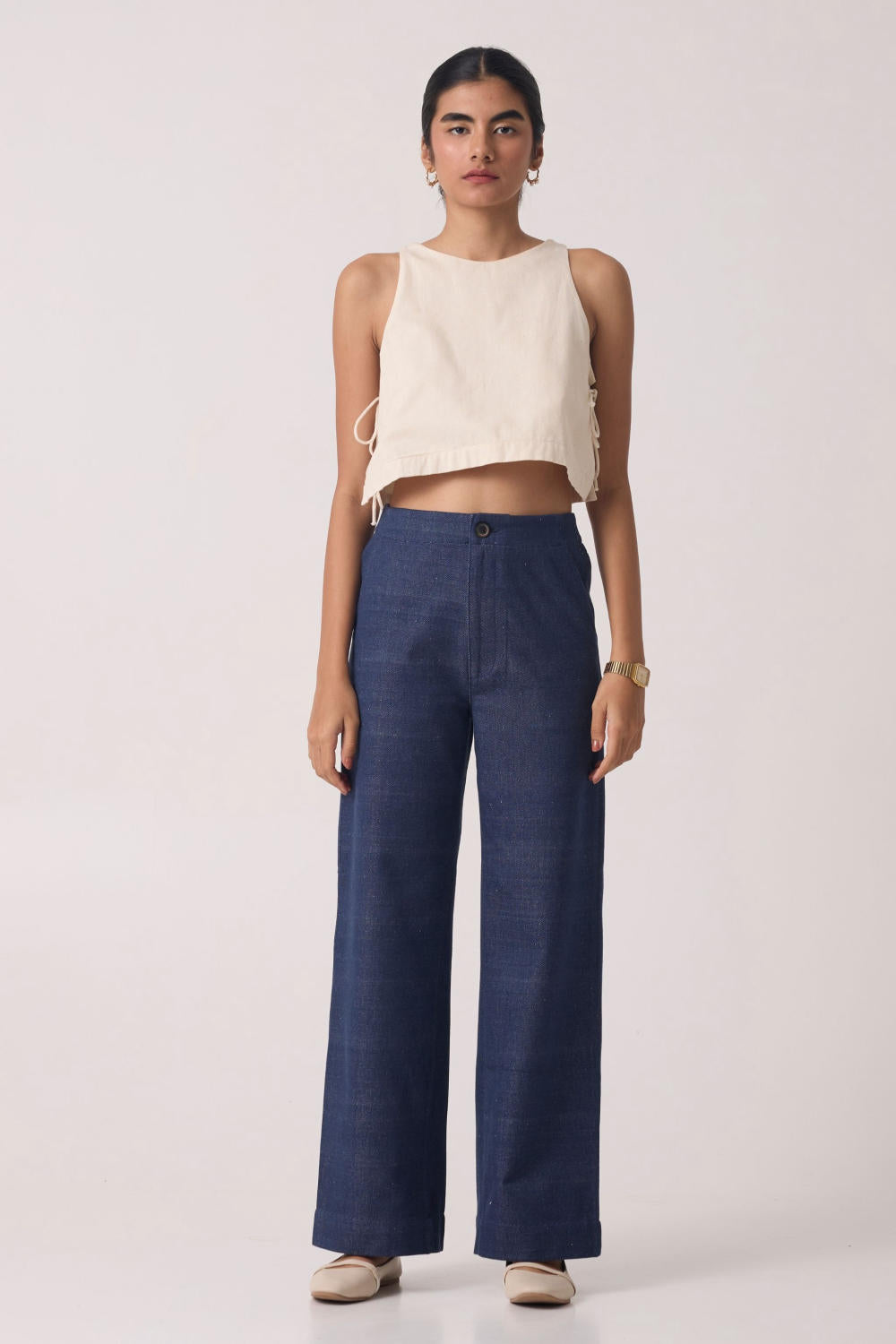 Yelena Handloom Denim Pants