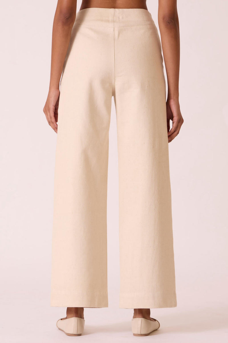 Yelena Off White Handloom Pants cotton by The Summer House for women Worldwide