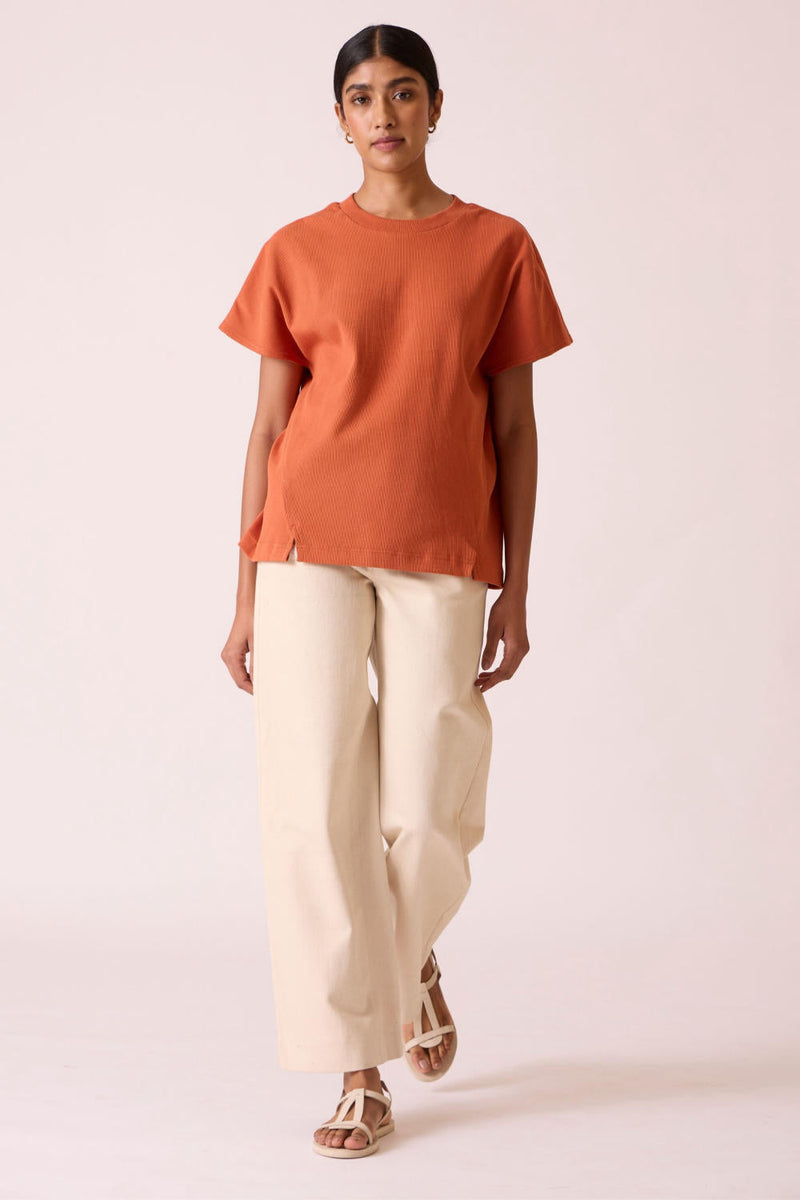 Yelena Off White Handloom Pants cotton by The Summer House for women Worldwide