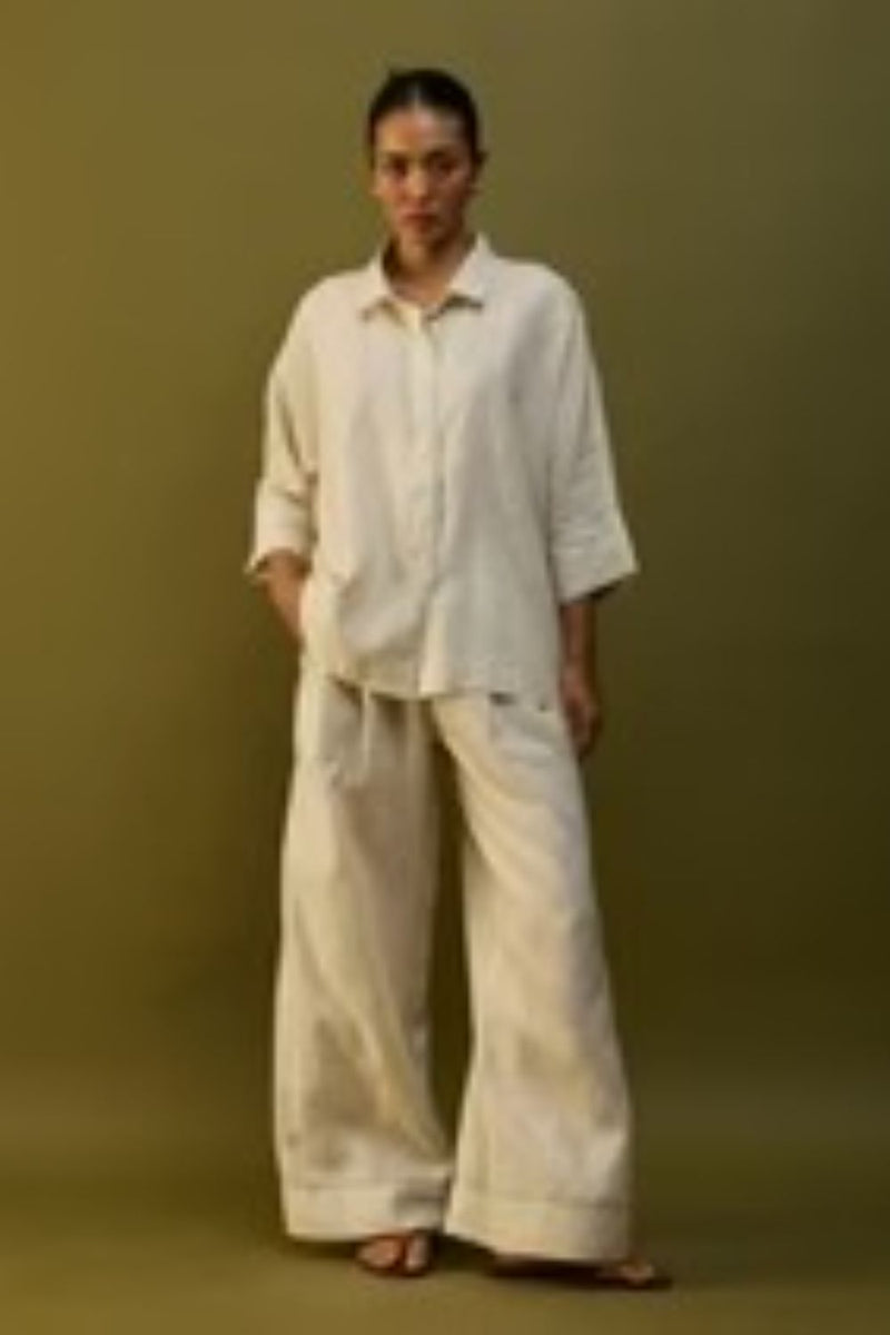 Yoko Forever Linen Co-ord Set - Off White by Manan for Worldwide