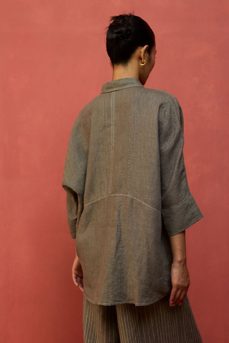 Yoko Forever Linen Co-ord Set - Grey by Manan for Worldwide