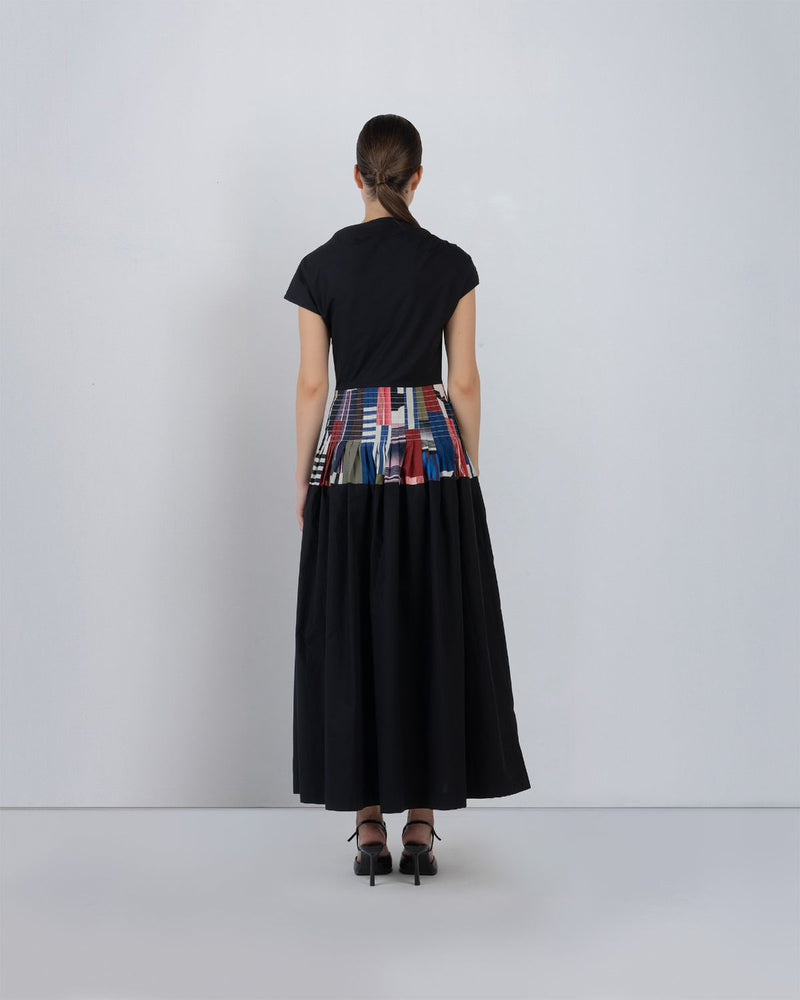 ZELDA DRESS - Olive + Multicolour + Black dress by Leh Studios in multicolour for women Worldwide