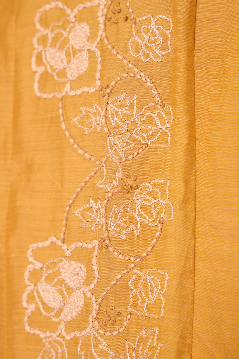 Zarah Yellow Embroidered Dress by The Summer House in yellow color for women Worldwide