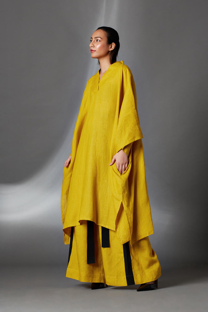 Zuri Dress-Mustard by Chola in mustard color for women Worldwide