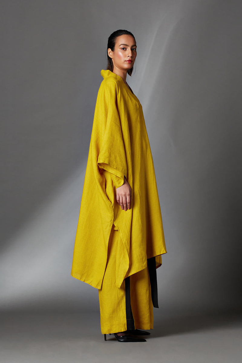 Zuri Dress-Mustard by Chola in mustard color for women Worldwide