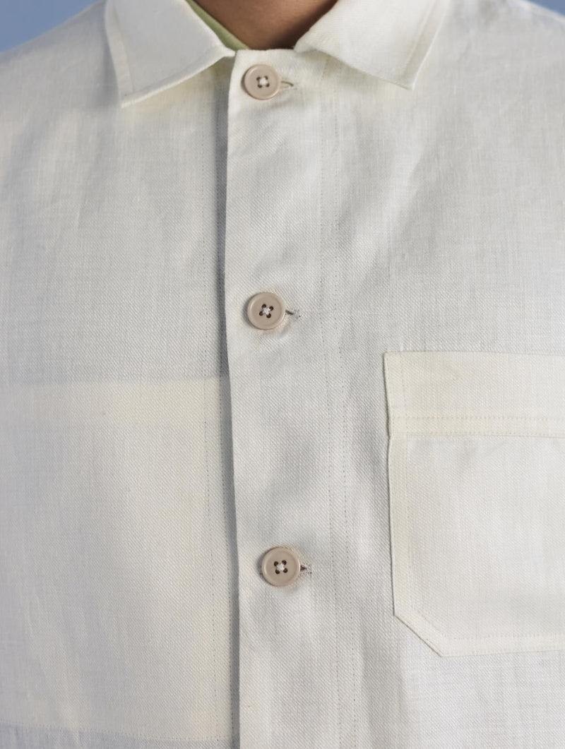 Ansh Forever Linen Shacket - Ivory