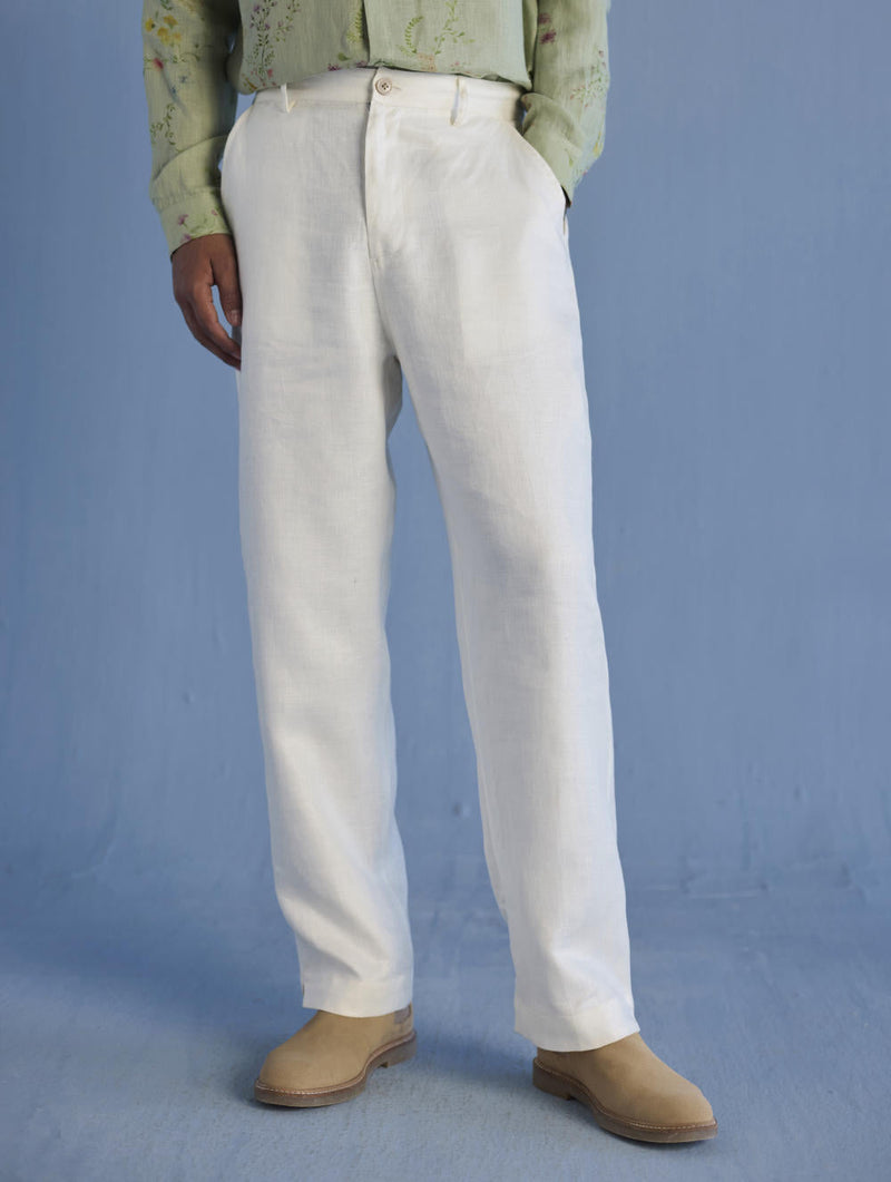 Neo Timeless Linen Pants - Ivory