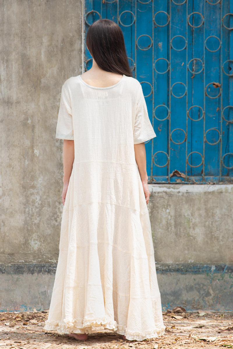 Ahilya Maxi Dress Dress by Moborr in white color for women Worldwide