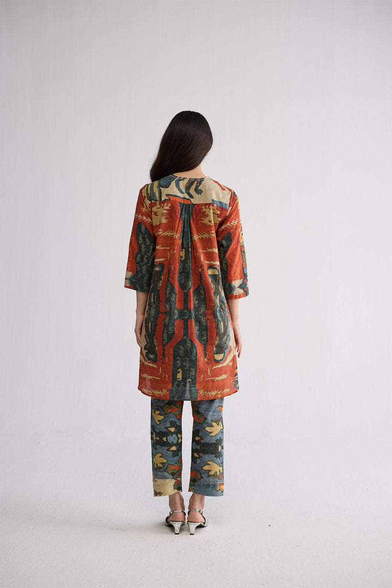 ALO SHORT KURTA SET cotton cambric kurta/kurta set by YAM in multicolor for women Worldwide