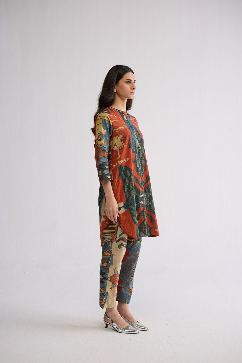 ALO SHORT KURTA SET cotton cambric kurta/kurta set by YAM in multicolor for women Worldwide