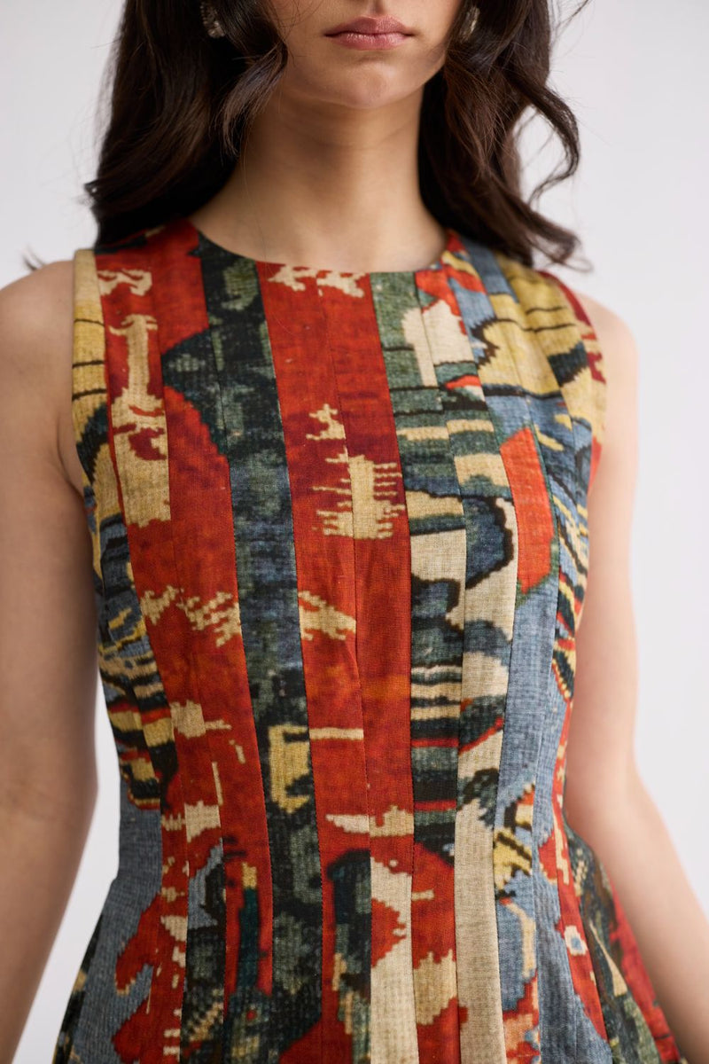 ALO PLEATED DRESS poplin dress by YAM in multicolor for women Worldwide