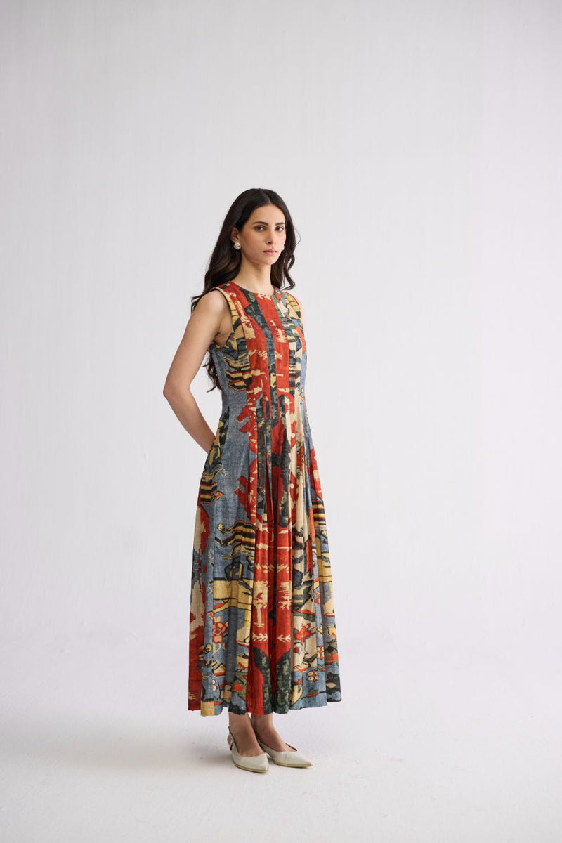 ALO PLEATED DRESS poplin dress by YAM in multicolor for women Worldwide