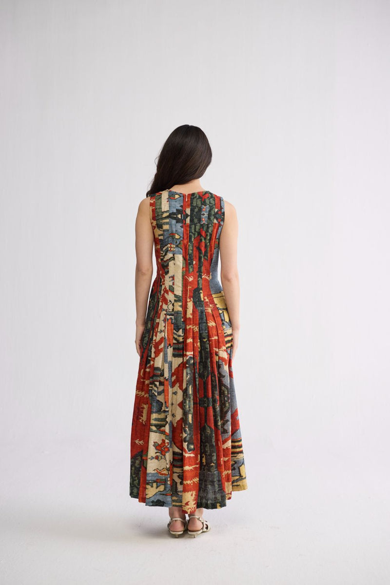 ALO PLEATED DRESS poplin dress by YAM in multicolor for women Worldwide