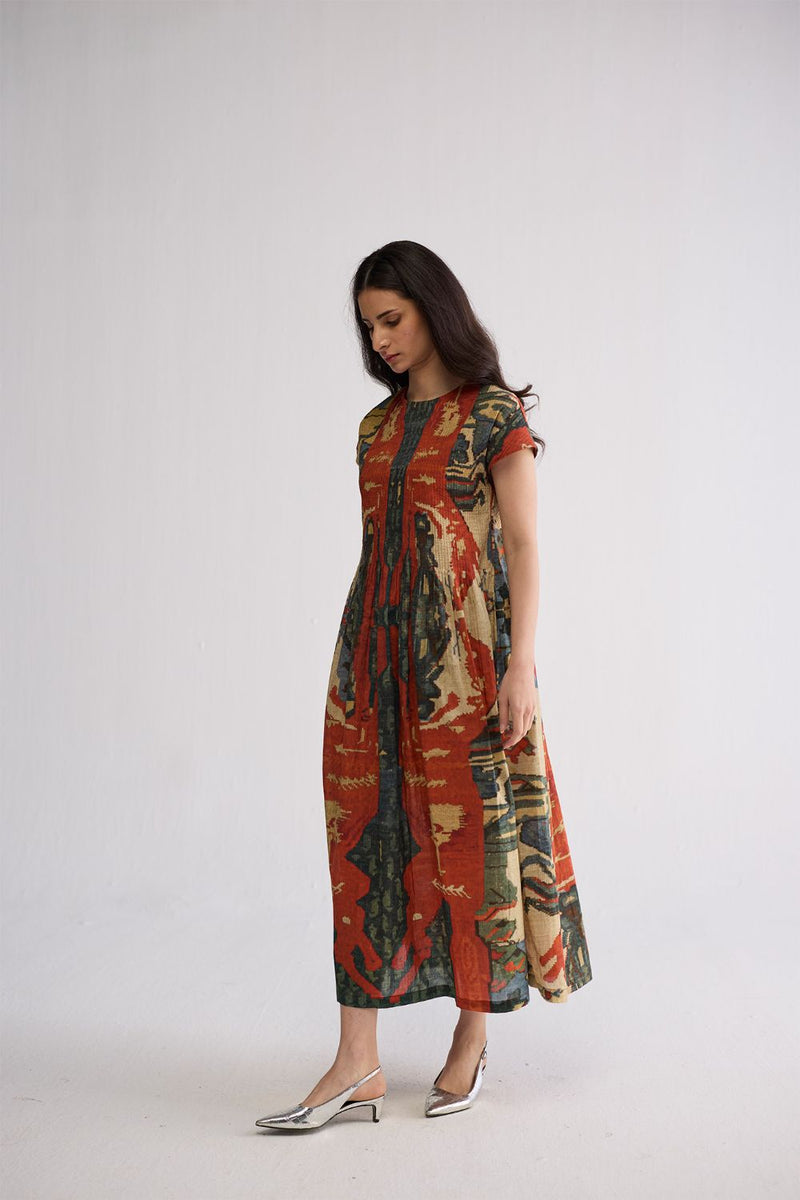 ALO COTTON PINTUCKS DRESS cotton cambric dress by YAM in multicolor for women Worldwide