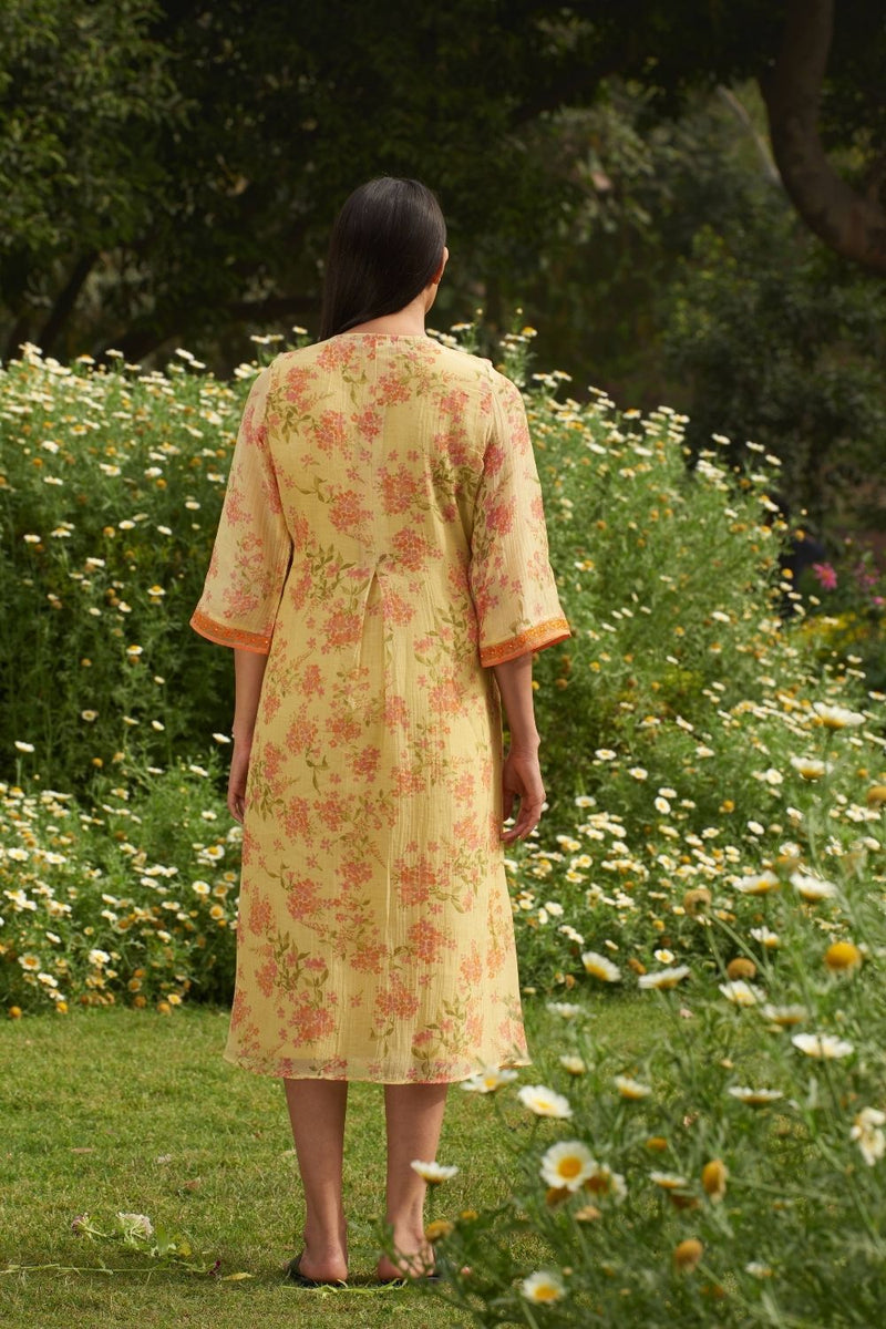 Amaltas Yellow Dress by Priti Prashant for women Worldwide