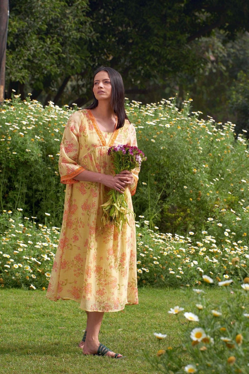 Amaltas Yellow Dress by Priti Prashant for women Worldwide