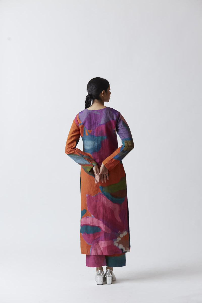 AMETHYST LINEN KURTA SET Kurta Sets by Yam for women Worldwide