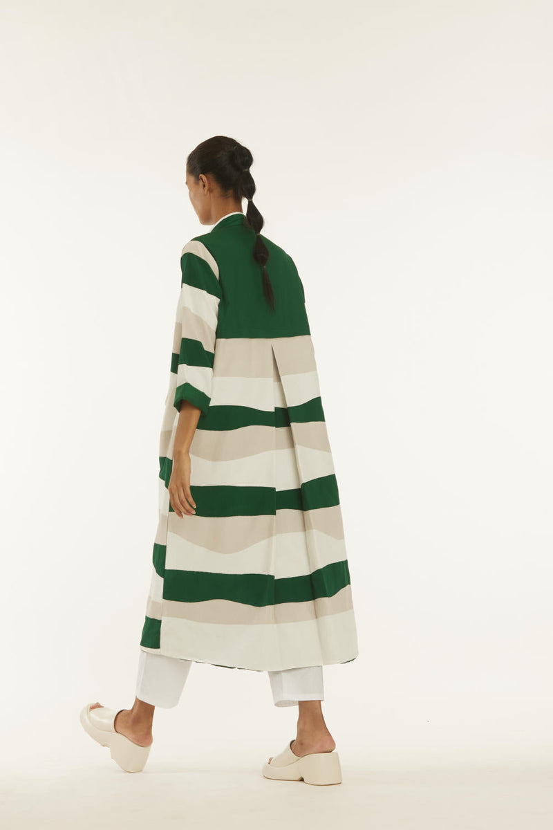 Applique Jacket Co-ord Emerald Green (Set of 3) Co-ord Set,Jackets & Overlays by THREE in white color for women Worldwide