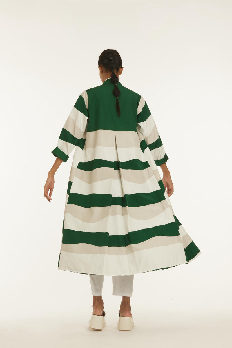 Applique Jacket Co-ord Emerald Green (Set of 3) Co-ord Set,Jackets & Overlays by THREE in white color for women Worldwide