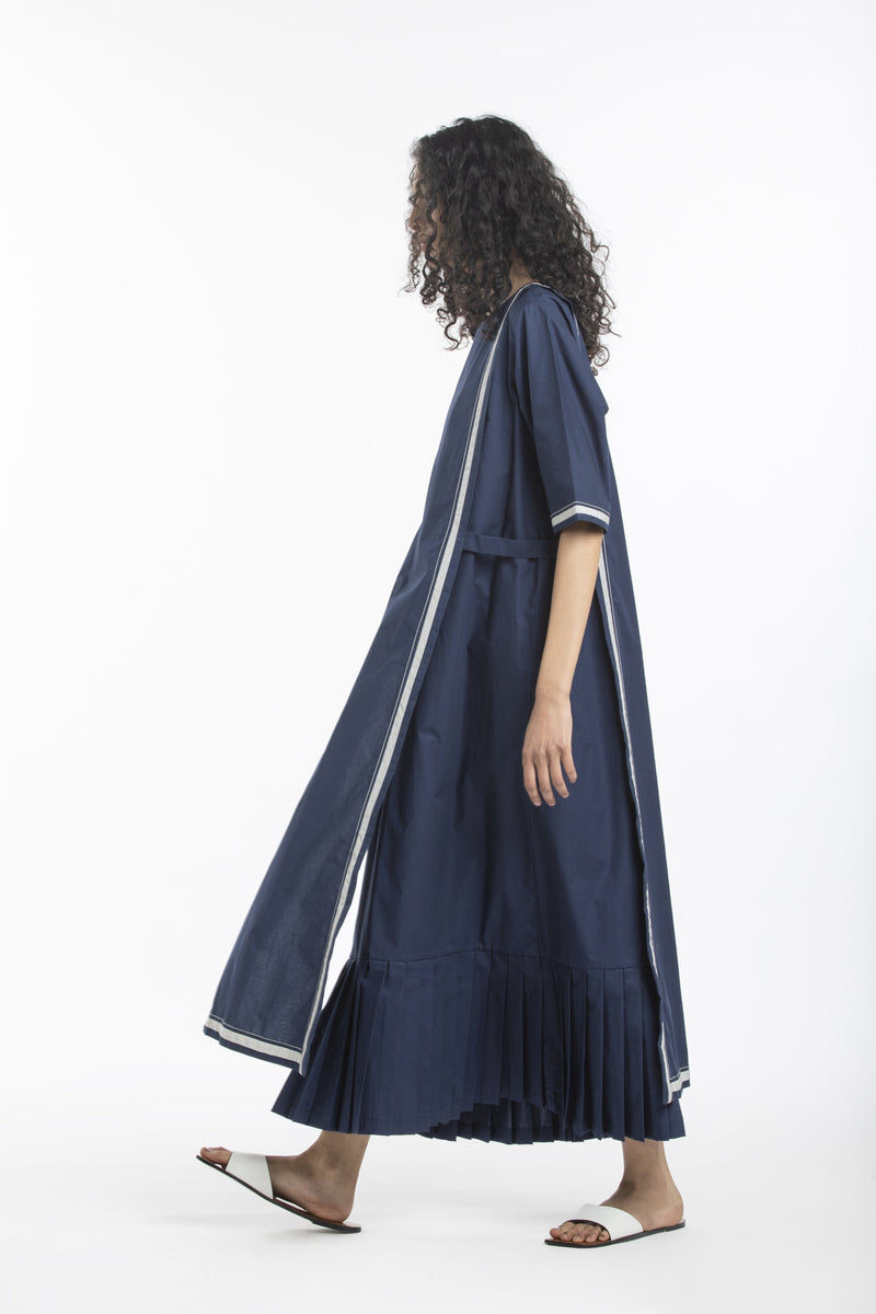 APRON DRESS-NAVY by THREE for women Worldwide