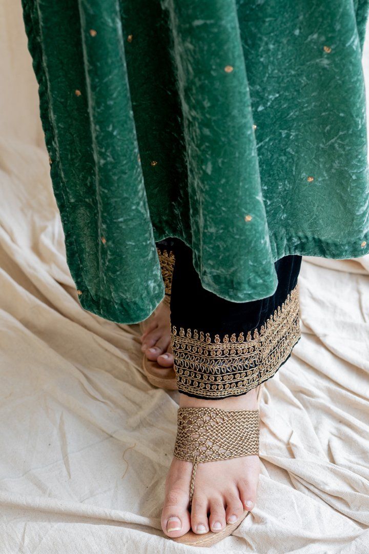 Aqua Green Imaam Kurta Kurta Sets by Nirjara for women Worldwide