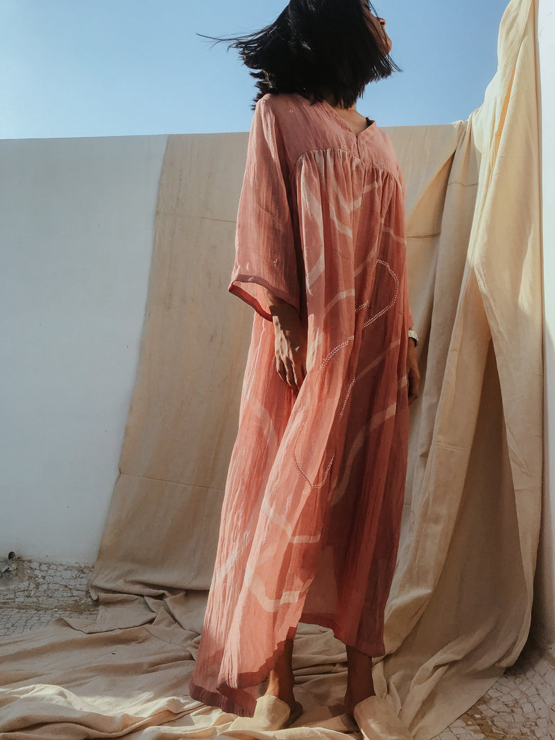 Arazi Dress Rose Pink Dress by Nirjara for women Worldwide