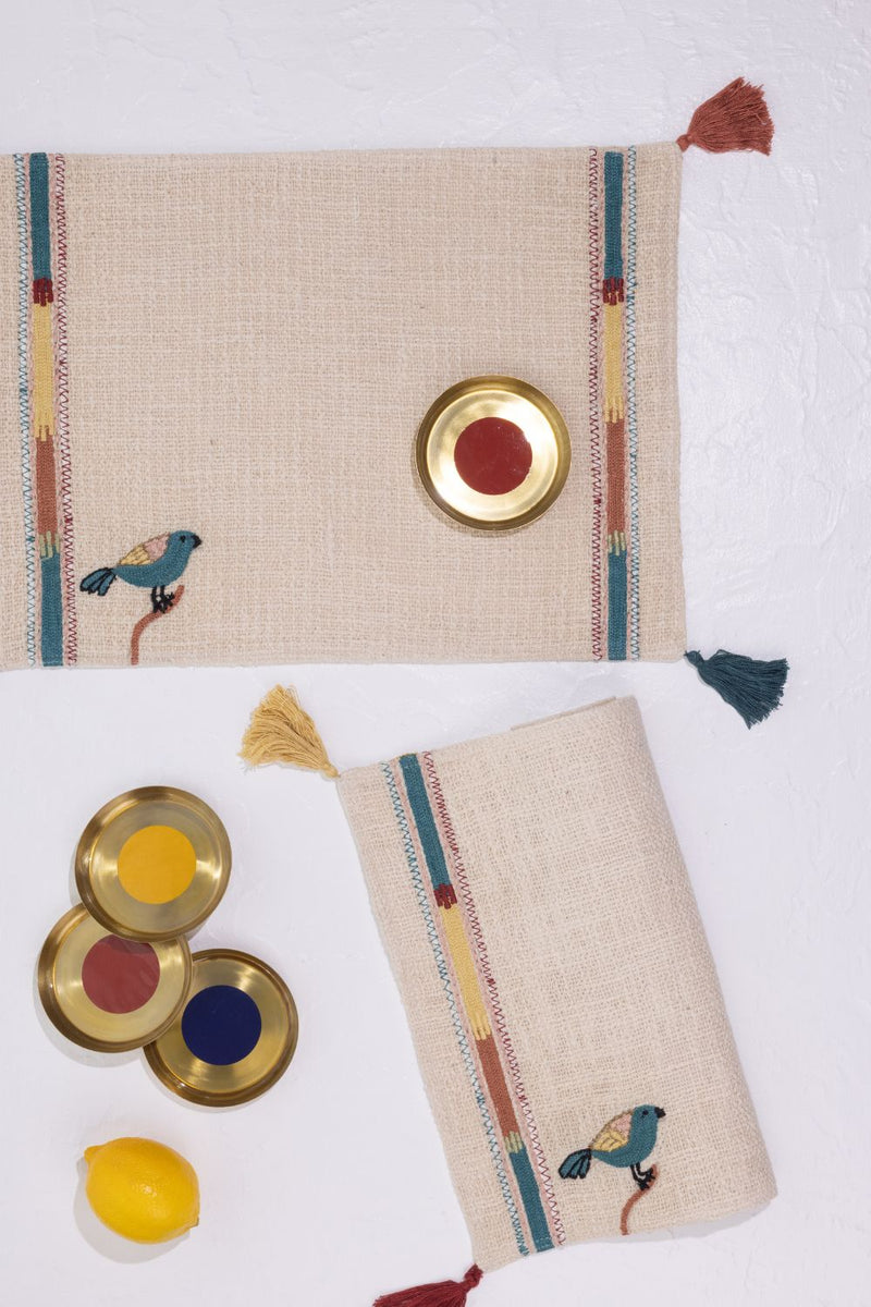 Asma Table Mats - Set of 4 linen by Gado Living for Worldwide