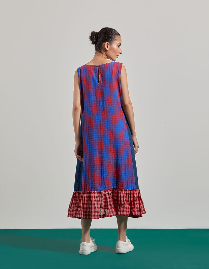 Elysian True Blue Dress gamcha dress by 145 East in blue, purple for women Worldwide
