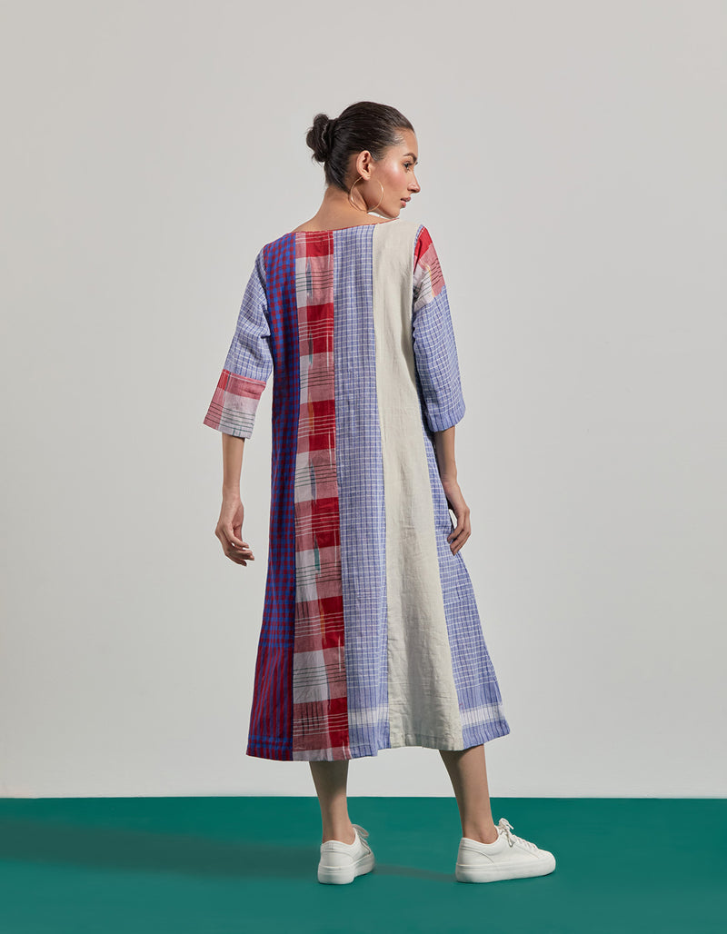 Skylark Dress gamcha dress by 145 East in blue, purple, red for women Worldwide