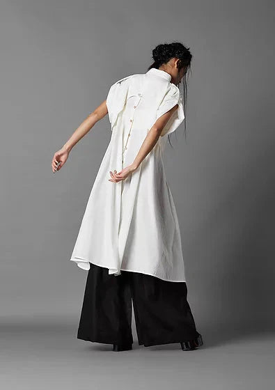 Back A Line Shirt Top & Tunics by Chola in white color for women Worldwide