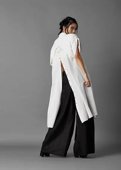 Back A Line Shirt Top & Tunics by Chola in white color for women Worldwide