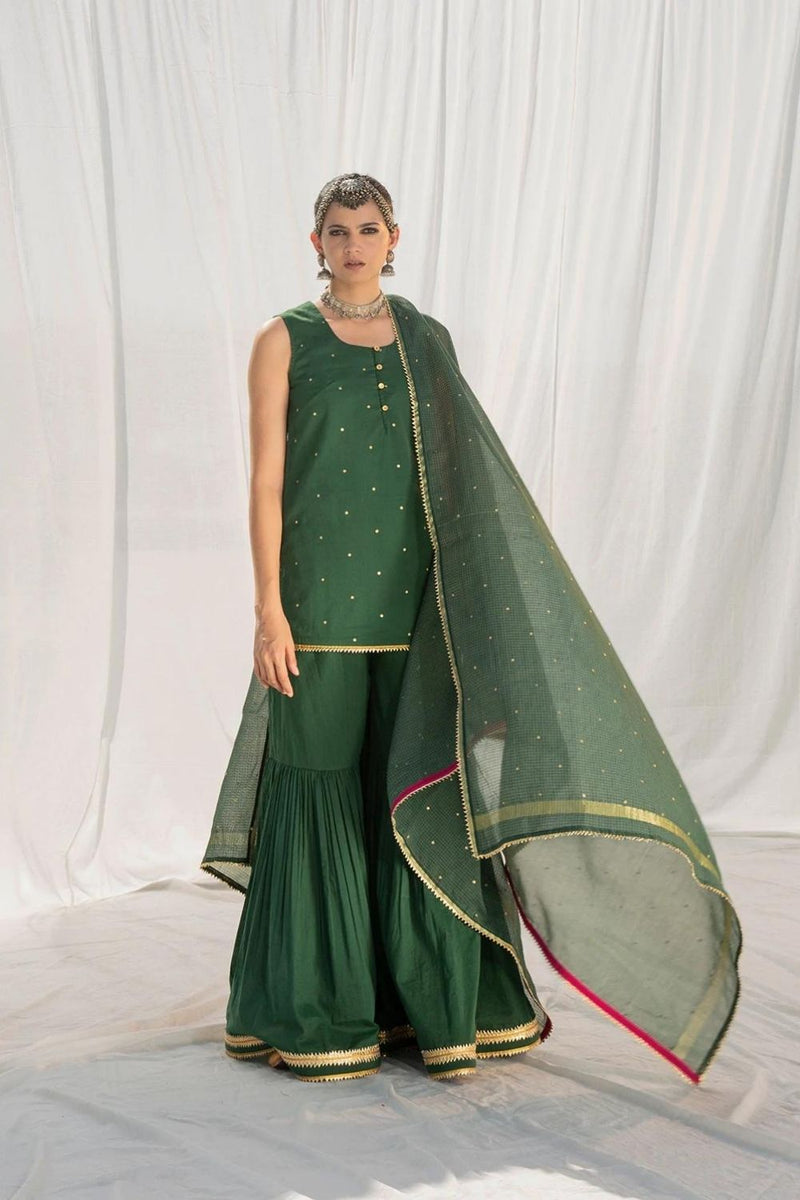 Banjaaran Sharara Set Kurta Sets by Khara Kapas for women Worldwide