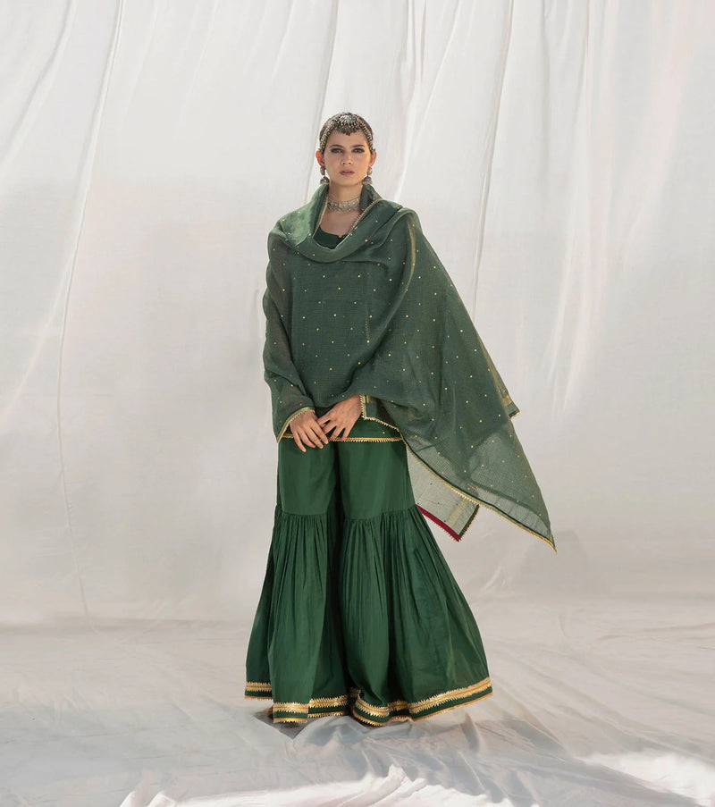 Banjaaran Sharara Set Kurta Sets by Khara Kapas for women Worldwide