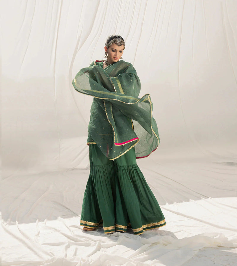 Banjaaran Sharara Set Kurta Sets by Khara Kapas for women Worldwide