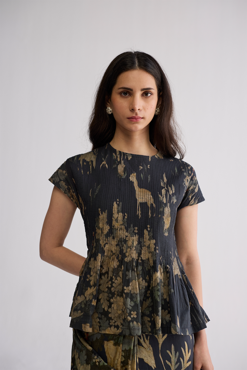 BANYAN SILK SAREE silk saree by YAM in all-black for women Worldwide