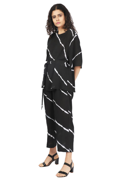 Black And White Hand Done Shibori Co-ord Fashion The Pot Plant