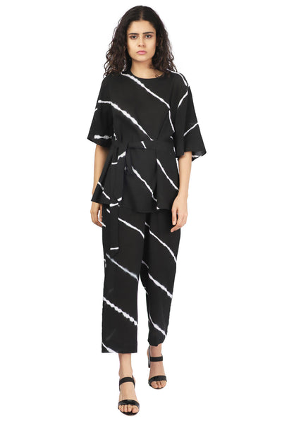 Black And White Hand Done Shibori Co-ord Fashion The Pot Plant