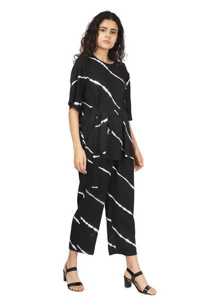 Black And White Hand Done Shibori Co-ord Fashion The Pot Plant