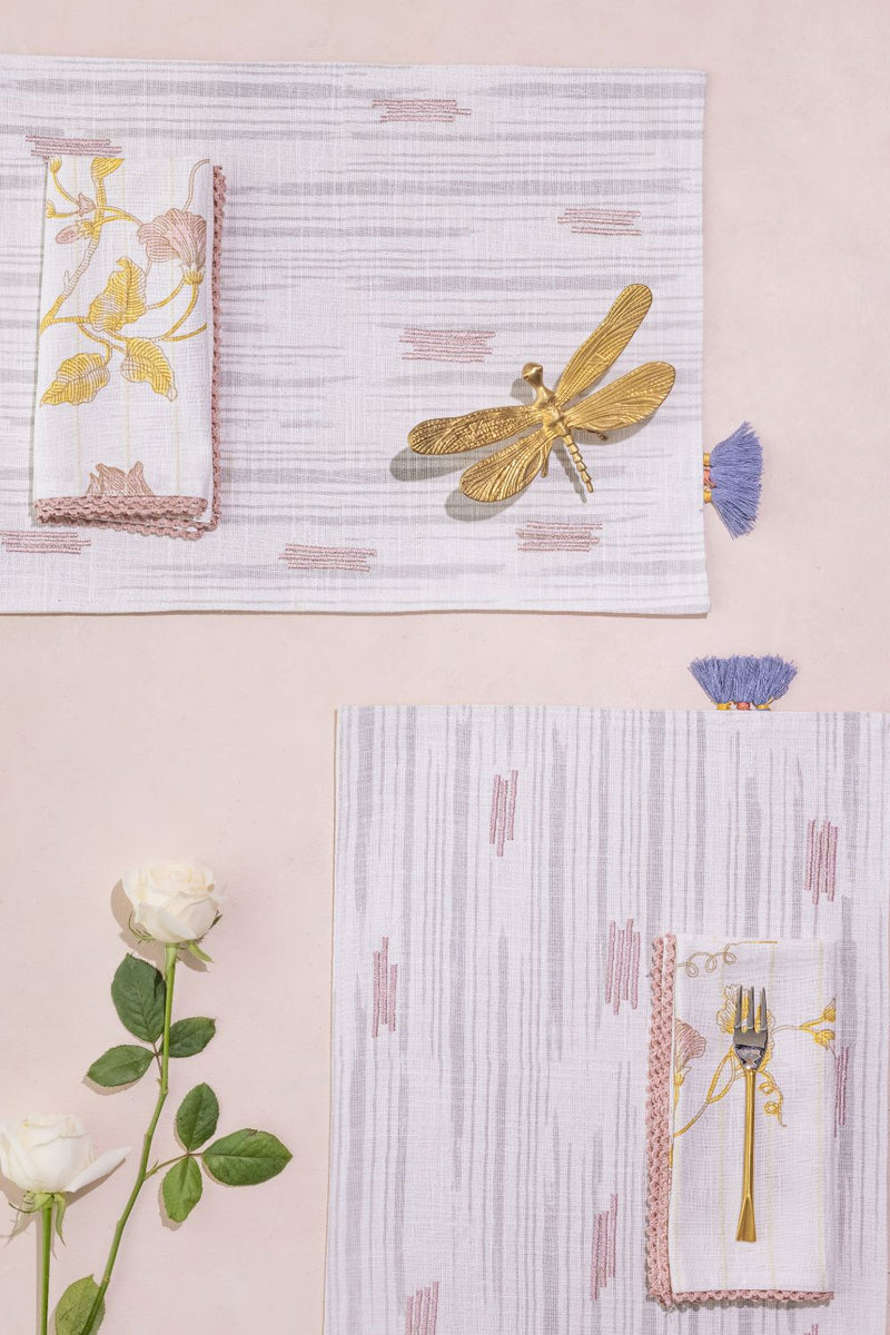 Bloom Table Mats - Set of 4 linen by Gado Living for Worldwide