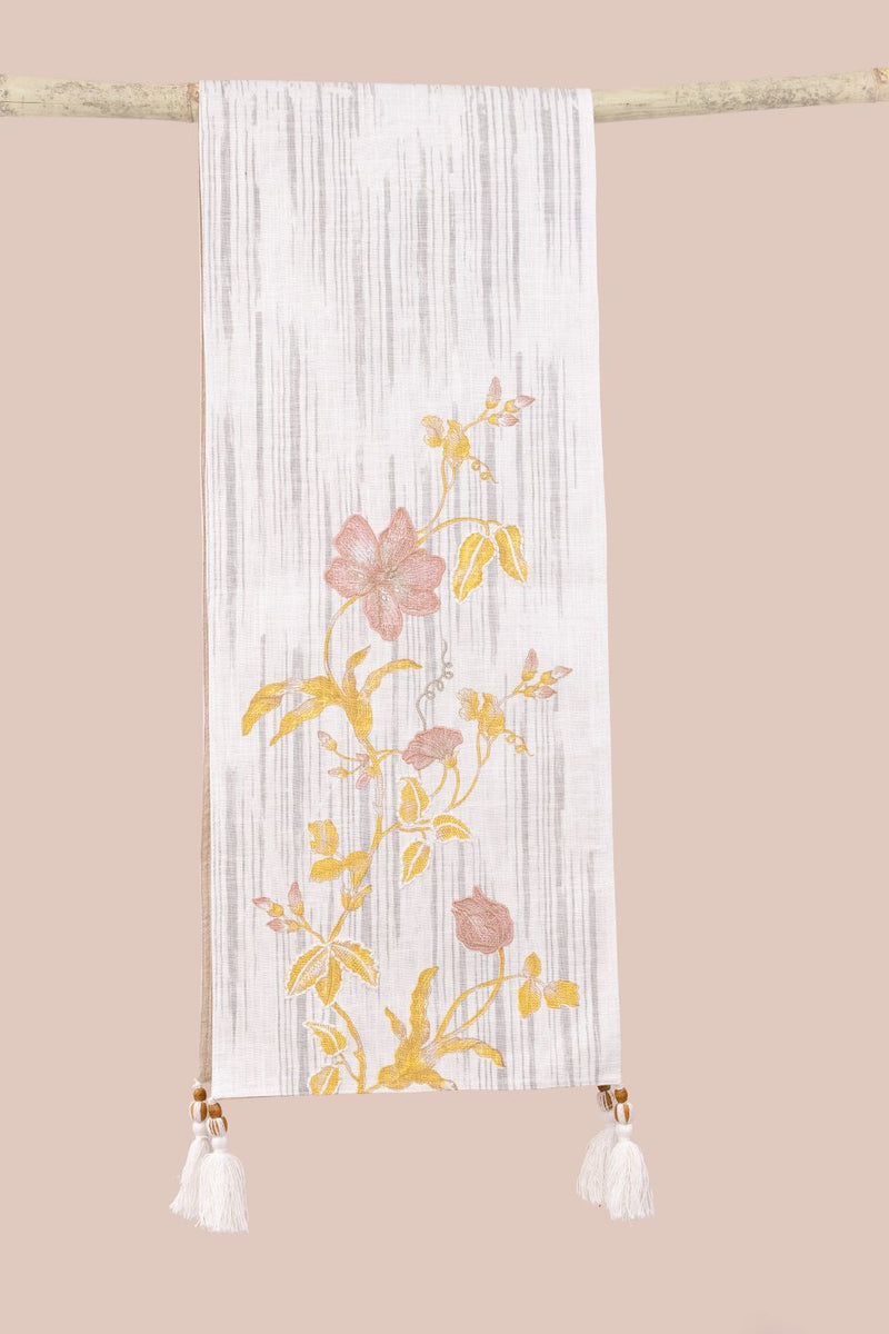 Bloom Table Runner linen by Gado Living for Worldwide