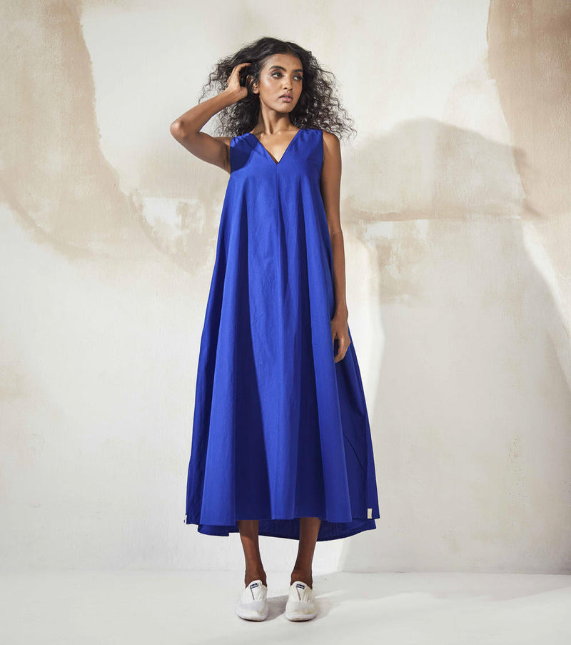 Blue Brine Dress by Khara Kapas for women Worldwide