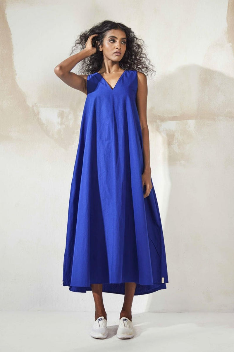 Blue Brine Dress by Khara Kapas for women Worldwide