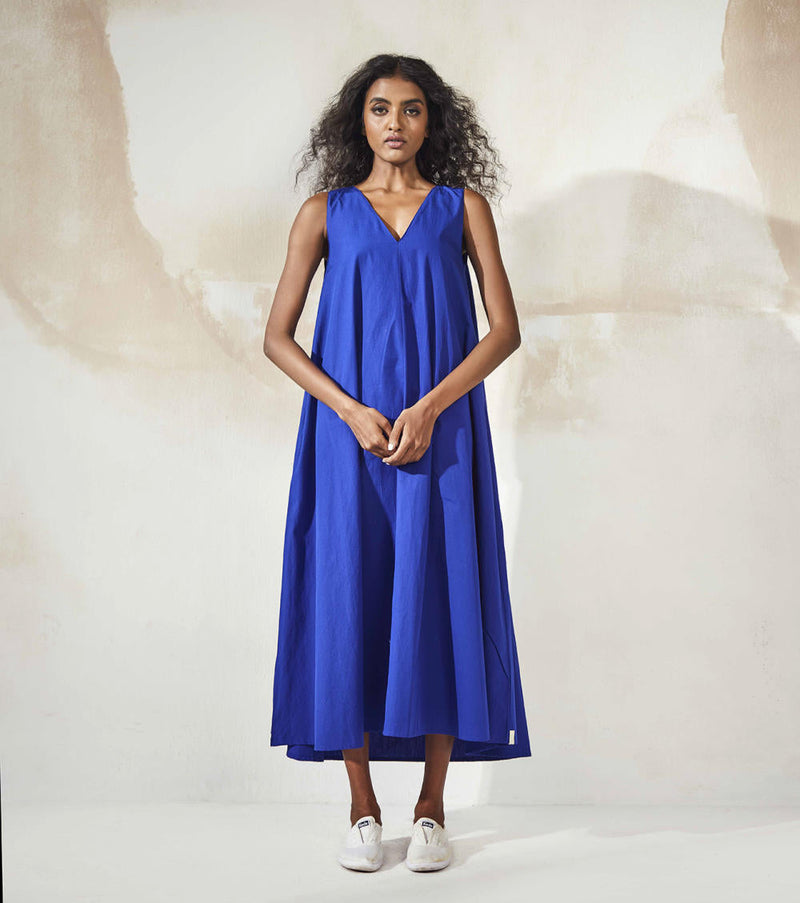Blue Brine Dress by Khara Kapas for women Worldwide