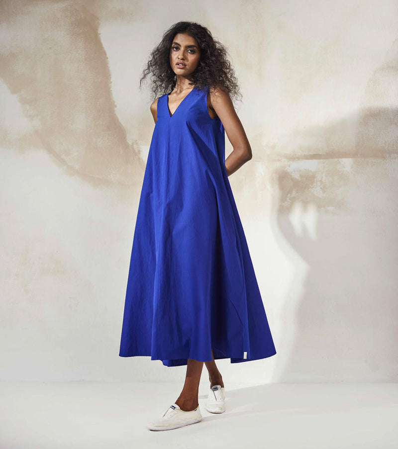 Blue Brine Dress by Khara Kapas for women Worldwide