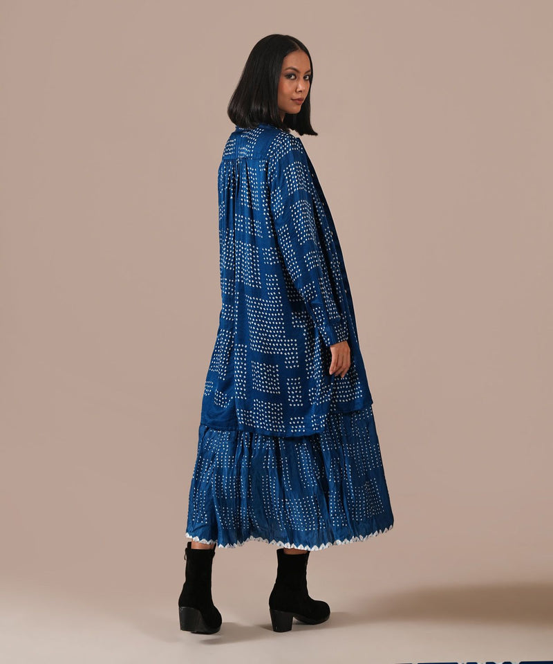 BLUE HORIZON SET silk by Indigo Dreams in blue color for women Worldwide