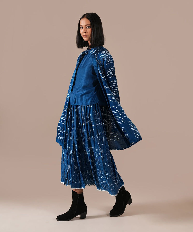 BLUE HORIZON SET silk by Indigo Dreams in blue color for women Worldwide