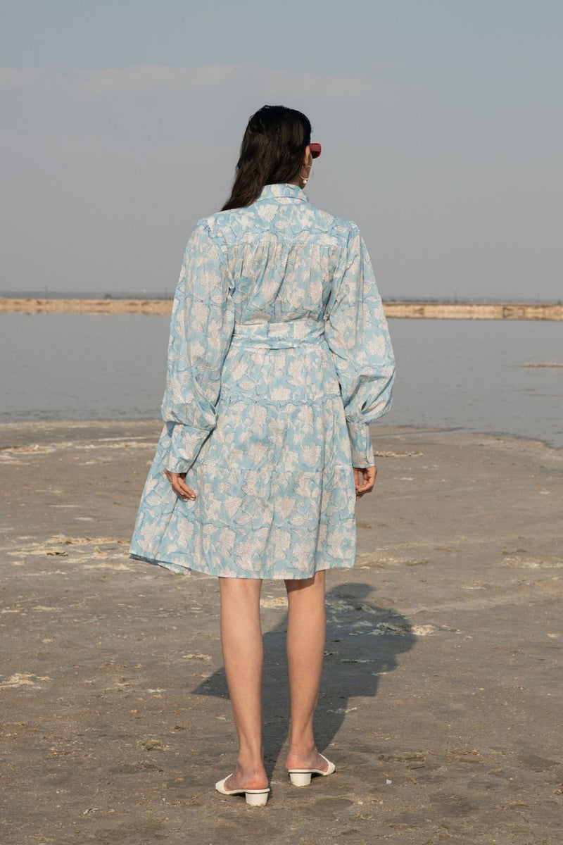 Blue Lilies Short Tier Dress Top & Tunics,Dress by Marche for women Worldwide